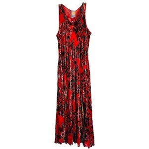 READ Johnny Was Bias Slip Maxi Dress Bobcat Forest Re and Black Womens Large